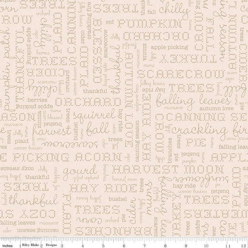 Autumn - Lori Holt for Riley Blake Designs - per yard - Latte Words - C14667-LATTE-Yardage - on the bolt-RebsFabStash