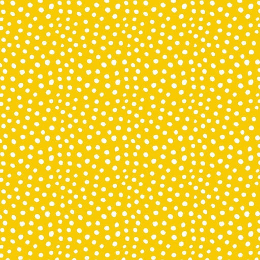 Yellow Irregular Spots - Per Yard - by Timeless Treasures - Advice from a Sunflower - DOT CD2928 - White Irregular Spots on Bright Yellow-RebsFabStash