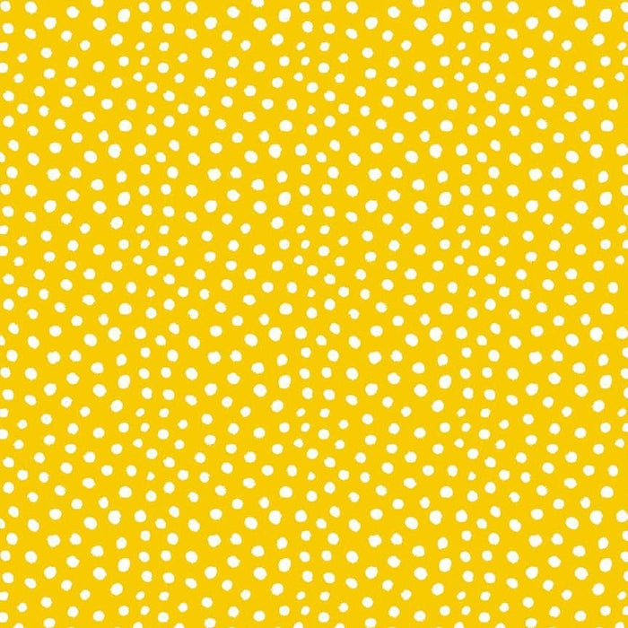 Yellow Irregular Spots - Per Yard - by Timeless Treasures - Advice from a Sunflower - DOT CD2928 - White Irregular Spots on Bright Yellow-RebsFabStash