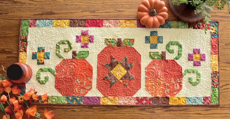 Pumpkin Trio - Quilt PATTERN - By Heather Peterson for Anka's Treasures - ANK 356