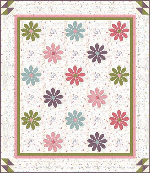 Daisy Dance - by Goldi L. Studio for Henry Glass - Soft Spoken fabric line - 54" x 62" Quilt Kit-Quilt Kits & PODS-RebsFabStash