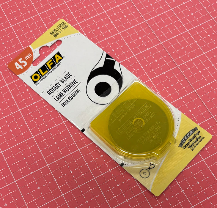 Olfa Replacement Rotary Blade 45mm 5pk - RB45-5-RebsFabStash