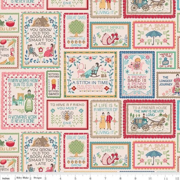 Home Decorator Fabric - PROMO half yard bundle (9) 18" x 54" wide - Lori Holt for Riley Blake designs