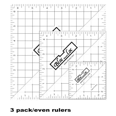 Bloc_Loc Half-Square Triangle Square Up Ruler Set