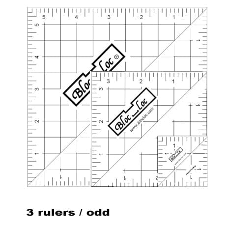 Bloc Loc Square Up Ruler Combo Set #2 (includes 2.5, 4.5 and 6.5 rulers)