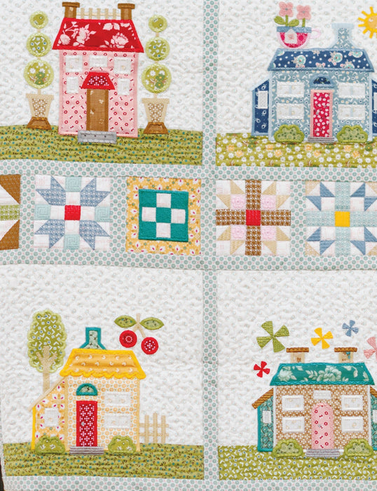 PREORDER - COMING SOON! Home Town Quilt Projects - Machine Embroidery USB - by Lori Holt of Bee in my Bonnet -  Riley Blake Designs uses Home Town Fabrics OR her Basics!!