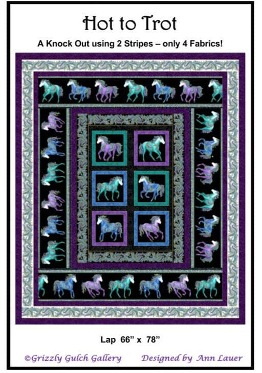 Hot to Trot - Quilt Pattern - by Ann Lauer -Lap size 69" x 81" - Uses Horsen Around fabric by Ann Lauer! (Copy)-Patterns-RebsFabStash