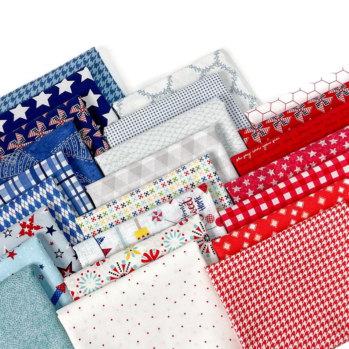 Assorted Patriotic Fat Quarter Bundles- 20 Fat Quarters - Cotton Fabric