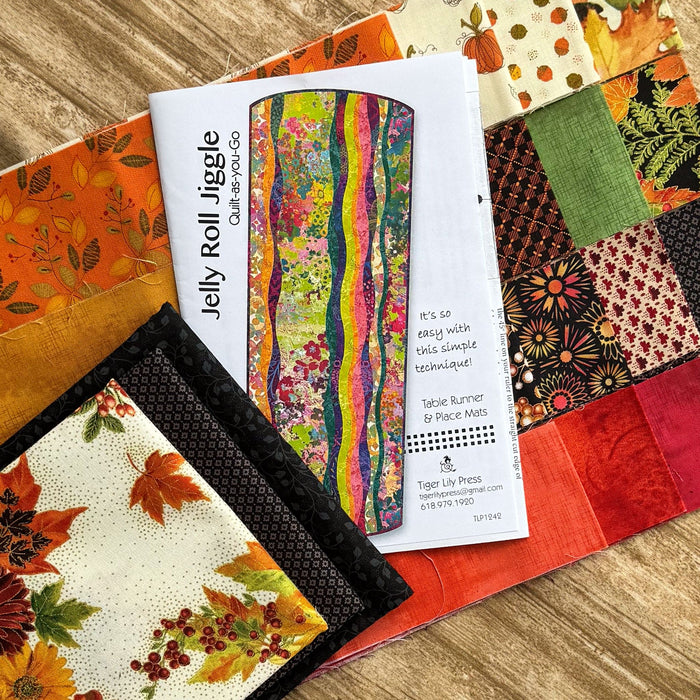 Jelly Roll Jiggle - Table Runner KIT - Quilt As You Go- Tiger Lily Press - Snowed In Fabric Collection by Heather Peterson - Riley Blake