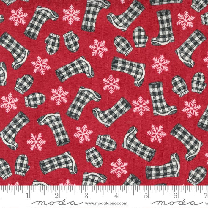 Home Sweet Holidays by Deb Strain for MODA - per yard - Red - stockings - 56006 12-Yardage - on the bolt-RebsFabStash