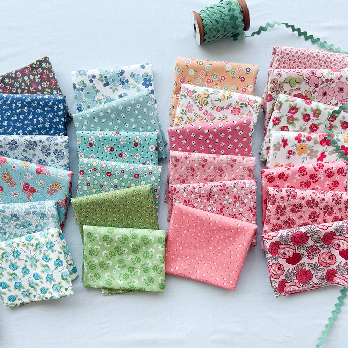 Lori Holt Flowers - PROMO Half Yard Bundle - (25) 18" x 42" - by Lori Holt of Bee in my Bonnet for Riley Blake Designs-Fat Quarters/F8s/Bundles-RebsFabStash