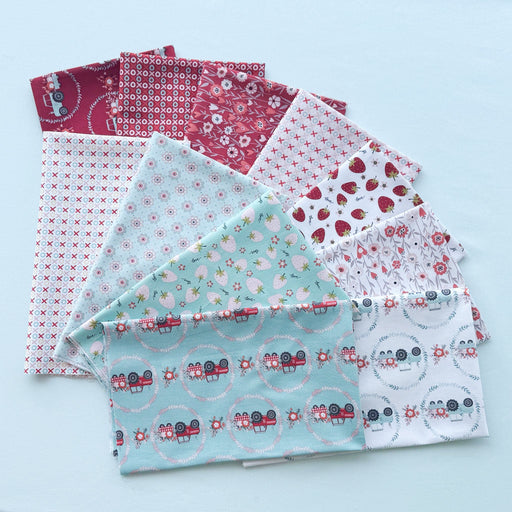 My Heart My Farmer - PROMO Fat Quarter Bundle - (11) 18" x 21" Pieces - My Heart Belongs to My Farmer fabric by Poppie Cotton-Fat Quarters/F8s/Bundles-RebsFabStash