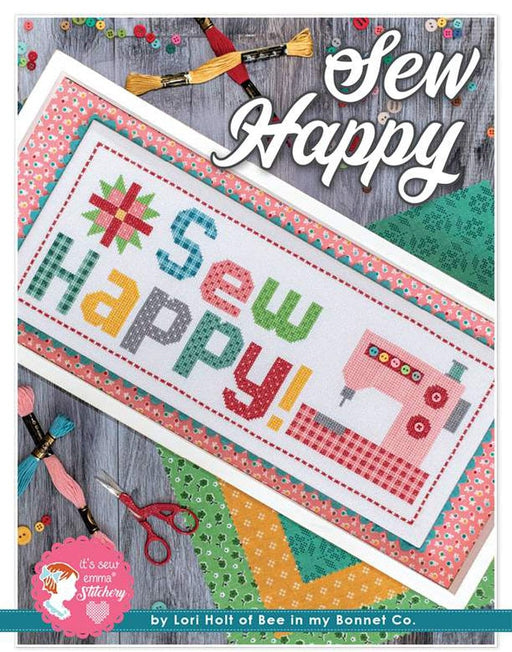 Sew Happy - Cross Stitch Pattern - Lori Holt for Riley Blake Designs - P051-ISE-453-Patterns-RebsFabStash