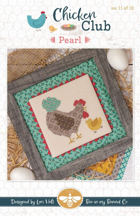 Chicken Club - Pearl - Cross Stitch PATTERN - Design by Lori Holt of Bee in my Bonnet - It's Sew Emma ISE-488-Patterns-RebsFabStash