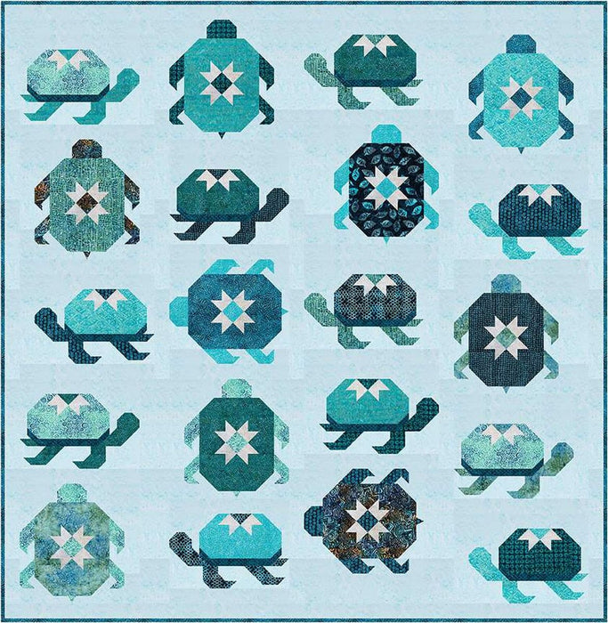 New! Turtle Migration - Quilt Pattern - by Bluebird Patterns for Riley Blake Designs - P100-TURTLE