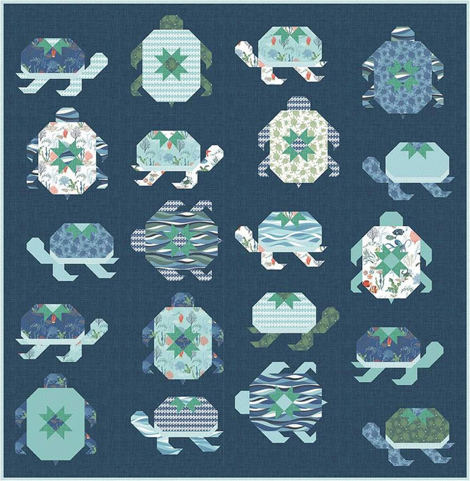 New! Turtle Migration - Quilt Pattern - by Bluebird Patterns for Riley Blake Designs - P100-TURTLE