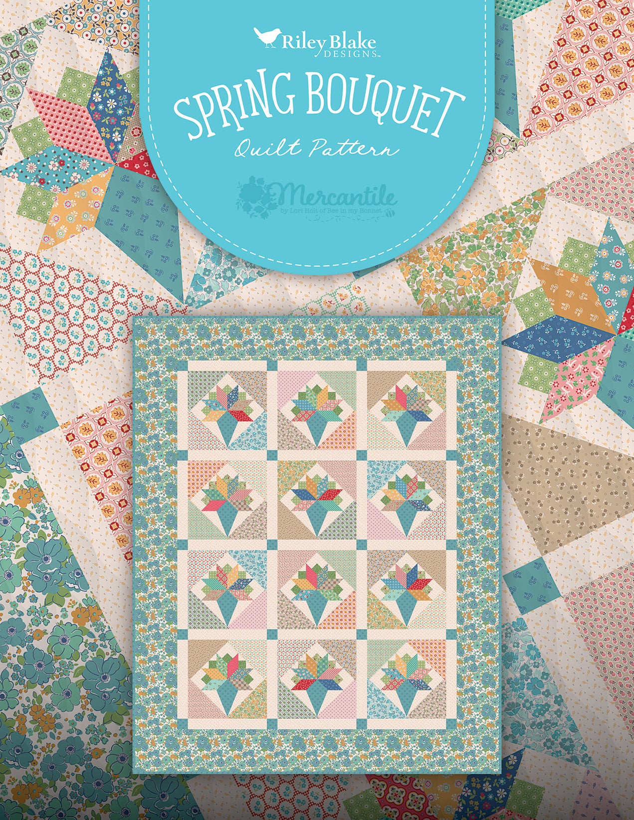 Preorder Lori Holt Spring Bouquet Quilt Kit Mercantile Fabrics