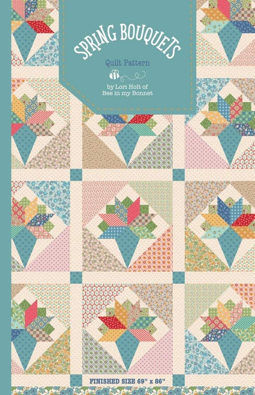 Spring Bouquets Quilt PATTERN - uses Mercantile by Lori Holt of Bee in my Bonnet - for Riley Blake Designs-Patterns-RebsFabStash