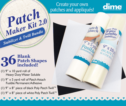 Patch Maker Kit 2.0 - Stabilizer & Twill Bundle - DIME - PMK0200-Buttons, Notions & Misc-RebsFabStash