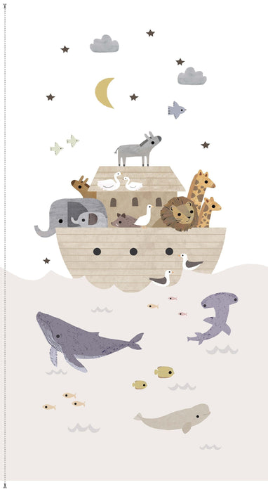 Noah's Ark - PROMO - Fat Quarter Bundle (11) +1 - 18" x 21" pieces + 1 Panel 24"x42" - Dear Stella FQB-NOAHSARK-11+1