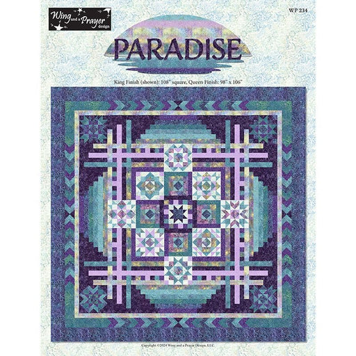 Paradise - PATTERN - by Wing And A Prayer Design - King or Queen size - WP 234-Panels-RebsFabStash