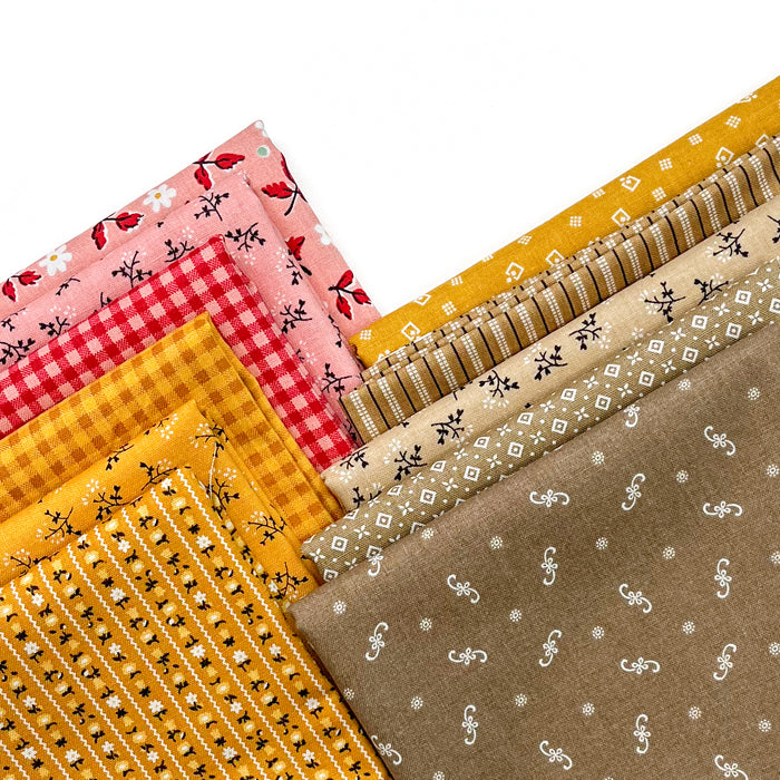 NEW! Prairie Warm - PROMO Fat Quarter Bundle - (11) 18" x 21" - Lori Holt - Bee in my Bonnet - Riley Blake Designs