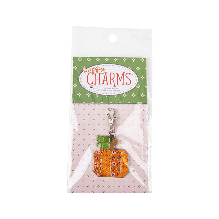 Lori Holt Enamel Happy Charm - Pumpkin - Bee Dots - Lori Holt of Bee in my Bonnet - Riley Blake Designs - ST-33024