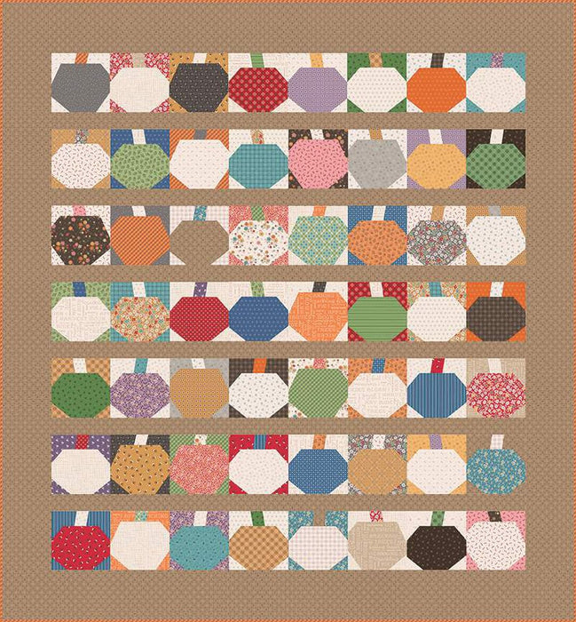 Pumpkin Quilt Paper 10” - Lori Holt of Bee in my Bonnet - Riley Blake - 42 Pieces - ST-35009