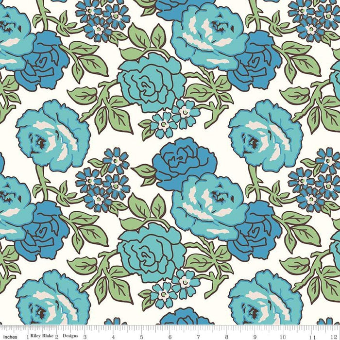 Flea Market Flowers - Backing KIT - 3 Yards of Roses 108" Wide Backing - Lori Holt - Riley Blake - Flea Market - 3 Options - WB10232