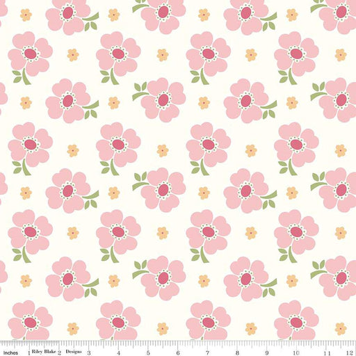 Bee Vintage Fabric Collection by Lori Holt - 108" Wide Back - PerYard - Riley Blake Designs - WB13092-PINK-Wide 108" - Quilt Backs-RebsFabStash