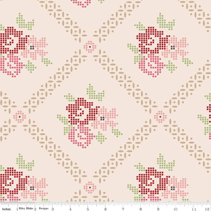 Mercantile - Lori Holt for Riley Blake Designs - Mercantile Treasure - C14400-Coral