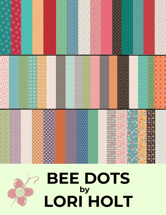 Bee Dots - Lori Holt for Riley Blake Designs - C14181 - Berry - Lucille Berry
