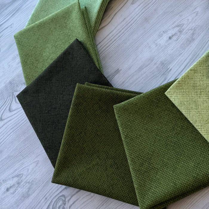 Whisper Weave (Basic) PROMO FAT QUARTER BUNDLE - Greens (11) 18" x 21" pieces! from Nancy Halvorsen for Benartex - FQB-WHISPWEAVE-GRN-11