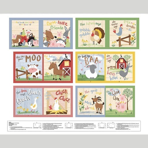 NEW! Farm-tastic Friends - Farm Book Multi-Panel - by Sweet Cee Creative for Studio E - 7988P 68-Yardage - on the bolt-RebsFabStash