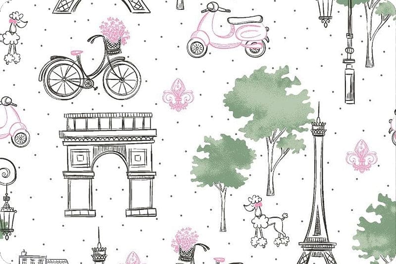 Paris Digital Cuddle - Snow - per yard - by Shannon Fabrics - 58/60" - DCPARIS-SNOW-Cuddle/Minkie-RebsFabStash