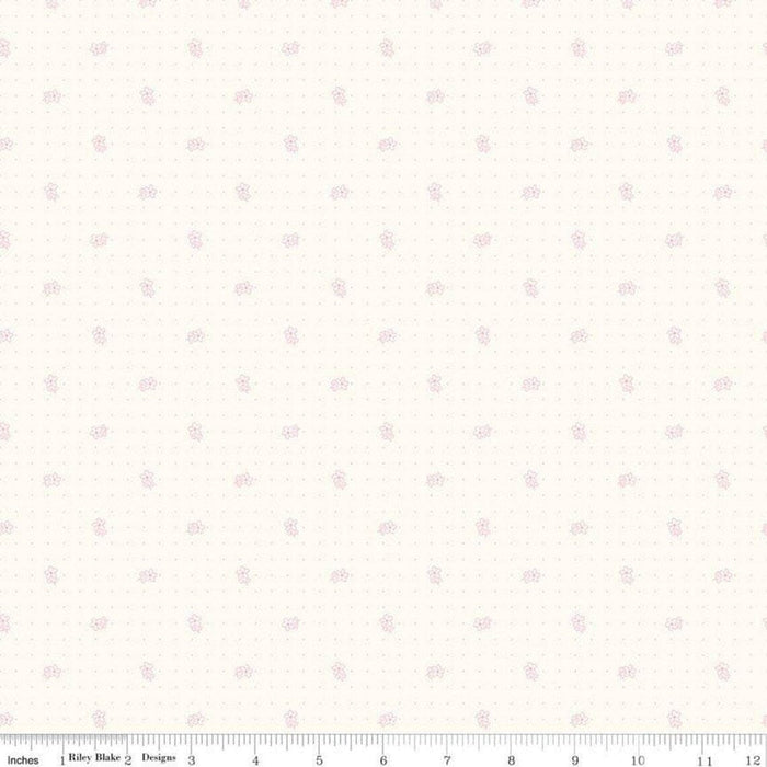 Bee Backgrounds - Pink Daisy - Per Yard - by Lori Holt - Riley Blake designs - Basic, Background, Low Volume - C6380-Pink-Yardage - on the bolt-RebsFabStash