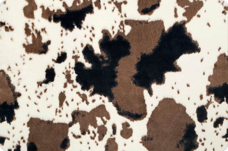 Pony Mudpie Cuddle - Cuddle Fabric - per yard - By Shannon Fabrics - 58/60" - Black/White/brown - LCPONY - lcponymudpie