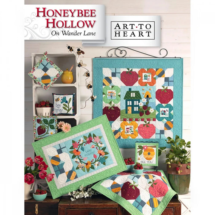 On Wander Lane - Art to Heart - Book/Patterns - by Nancy Halvorsen - block Quilt - Mini Quilts Wall Hangings - Set of 12