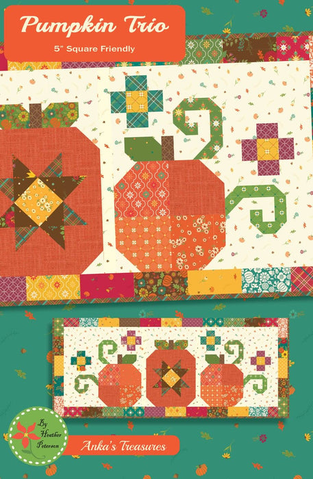 Pumpkin Trio - Quilt PATTERN - By Heather Peterson for Anka's Treasures - ANK 356-Patterns-RebsFabStash