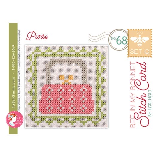 Bee In My Bonnet Stitch Cards - Set Q - Cross Stitch - Pattern - It's Sew Emma - ISE-4015