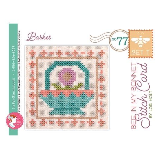 Bee In My Bonnet Stitch Cards - Set T - Cross Stitch - Pattern - It's Sew Emma - ISE-4057