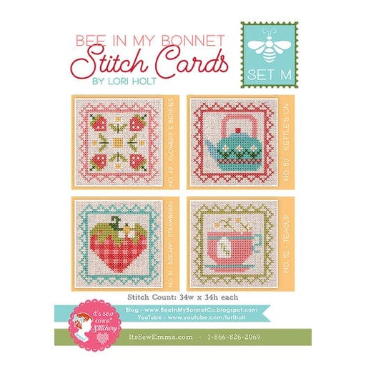 Bee In My Bonnet Stitch Cards - Set M - Cross Stitch - Pattern - It's Sew Emma - ISE-471-Patterns-RebsFabStash