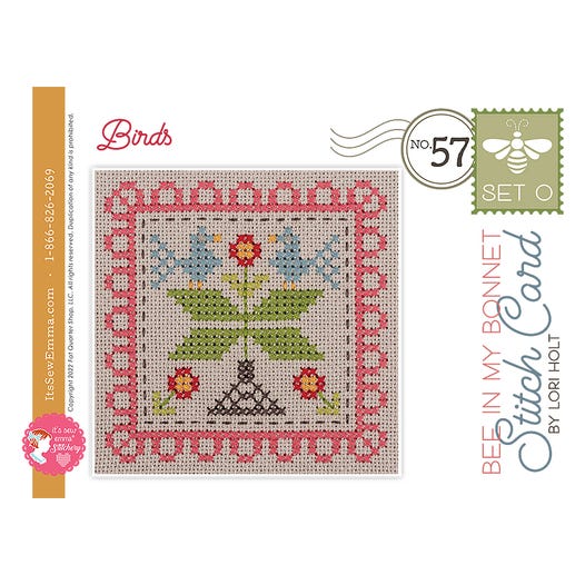 Bee In My Bonnet Stitch Cards - Set O - Cross Stitch - Pattern - It's Sew Emma - ISE-4009