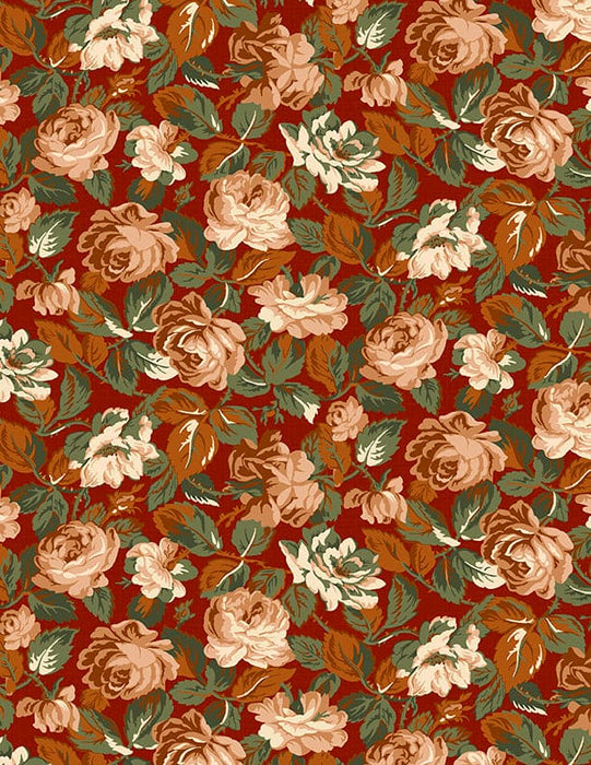 Memories - Tiny Floral Red - Per Yard - by Kaye England - Wilmington Prints - Reproduction, Tonal - 1803-98686-330