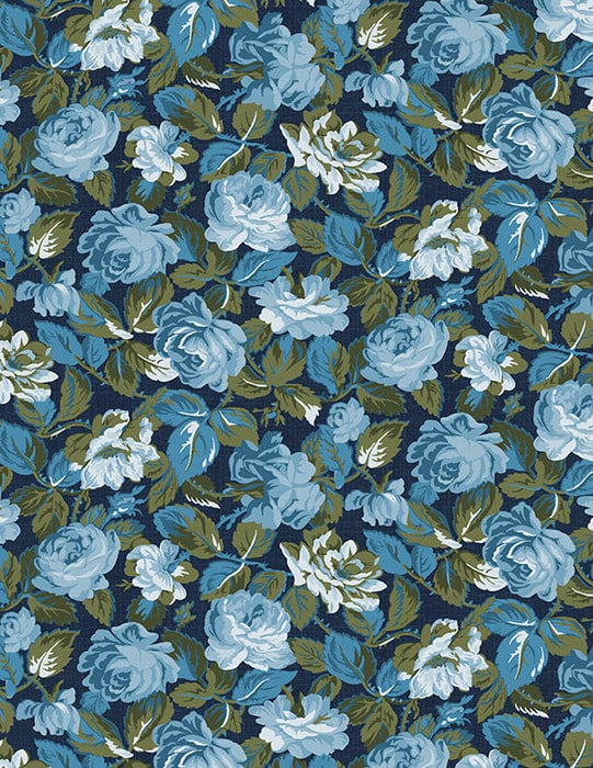 Memories - Gingham Blue - Per Yard - by Kaye England - Wilmington Prints - Reproduction, Tonal - 1803-98688-440