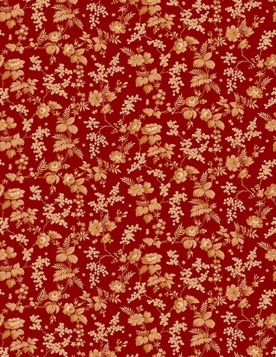 Memories - Tiny Floral Red - Per Yard - by Kaye England - Wilmington Prints - Reproduction, Tonal - 1803-98686-330
