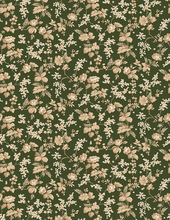 Memories - Tiny Floral Ivory - Per Yard - by Kaye England - Wilmington Prints - Reproduction, Tonal - 1803-98686-120
