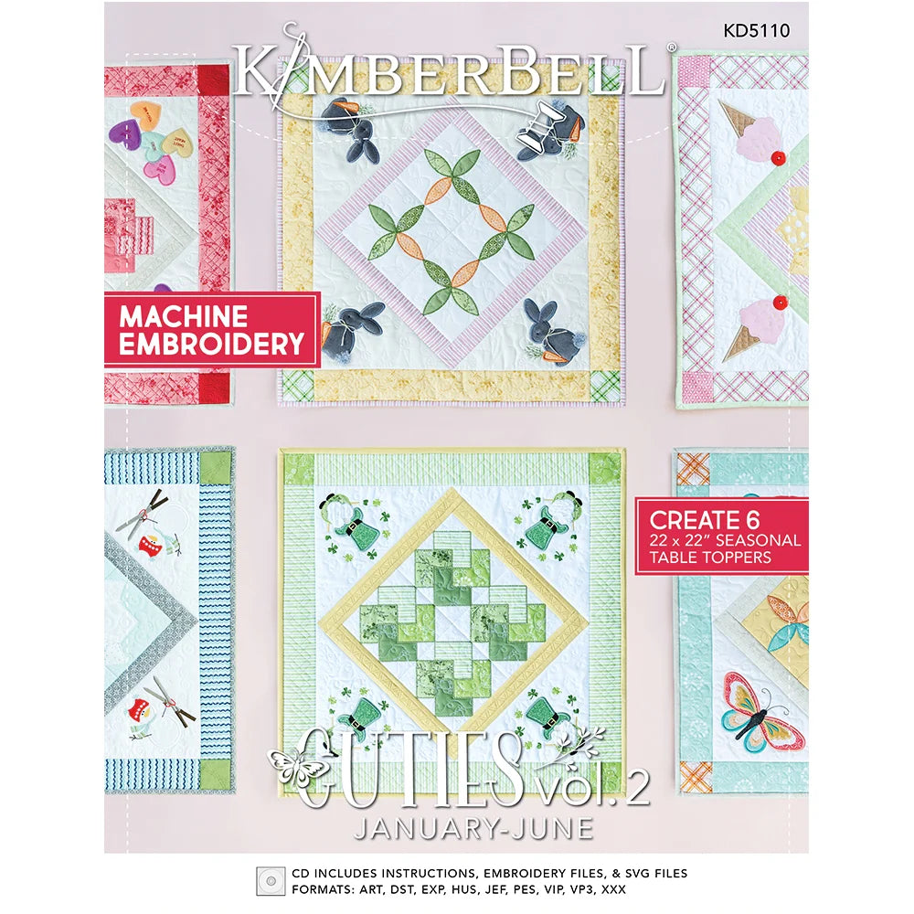 Mug Rugs, Vol 5 for Machine Embroidery by Kimberbell Design - KD5117