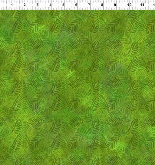 Rainbow of Jewels - Green Leaves - Per Yard - by Jason Yenter for In the Beginning Fabrics - Tonal, Blender - Green - 10RJ-1-Fat Quarters/F8s/Bundles-RebsFabStash
