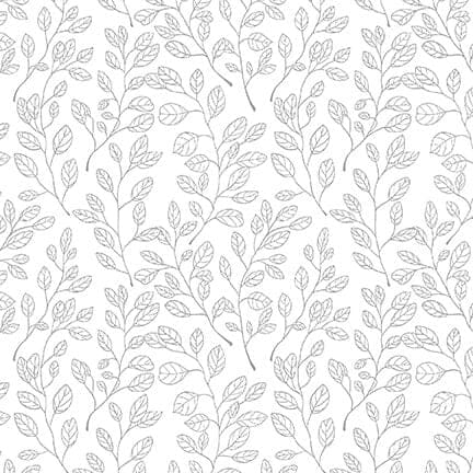 Lower The Volume - Holly - Per Yard - Blank Quilting - Tonal, Blender, Low Volume Prints - 1939-01 White